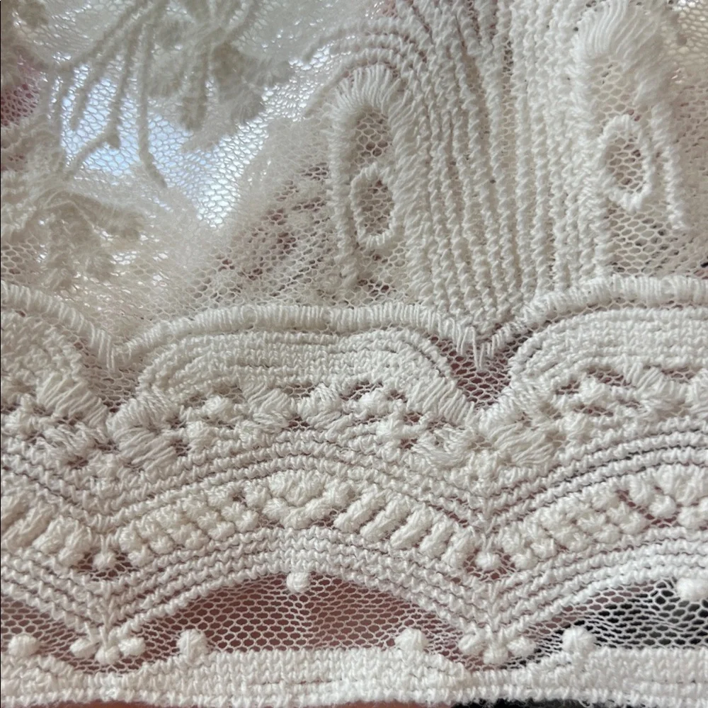 NWOT CHRIS McLAUGHLIN Sheer Lace Cardigan - Picture 2 of 8